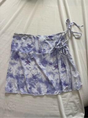 Lilac Tie-Dye Wrap Skirt